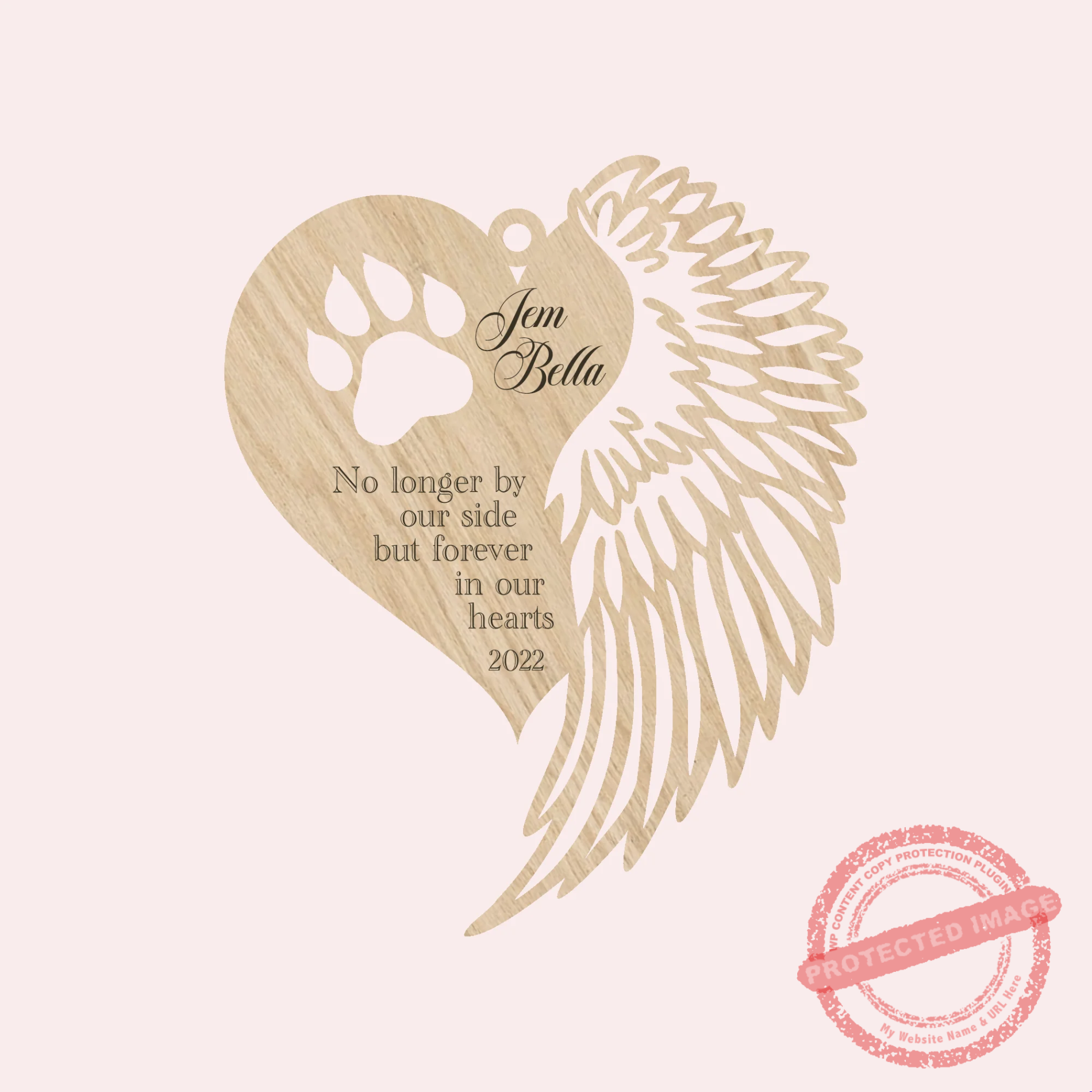 Sweet heart with paw print