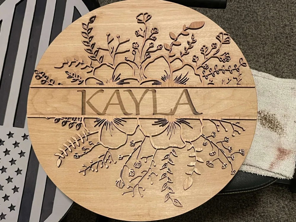 Split Floral Monogram - Kayla