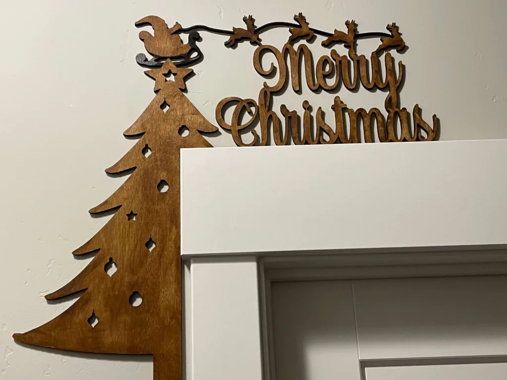 Santa & Christmas Tree Door Decor