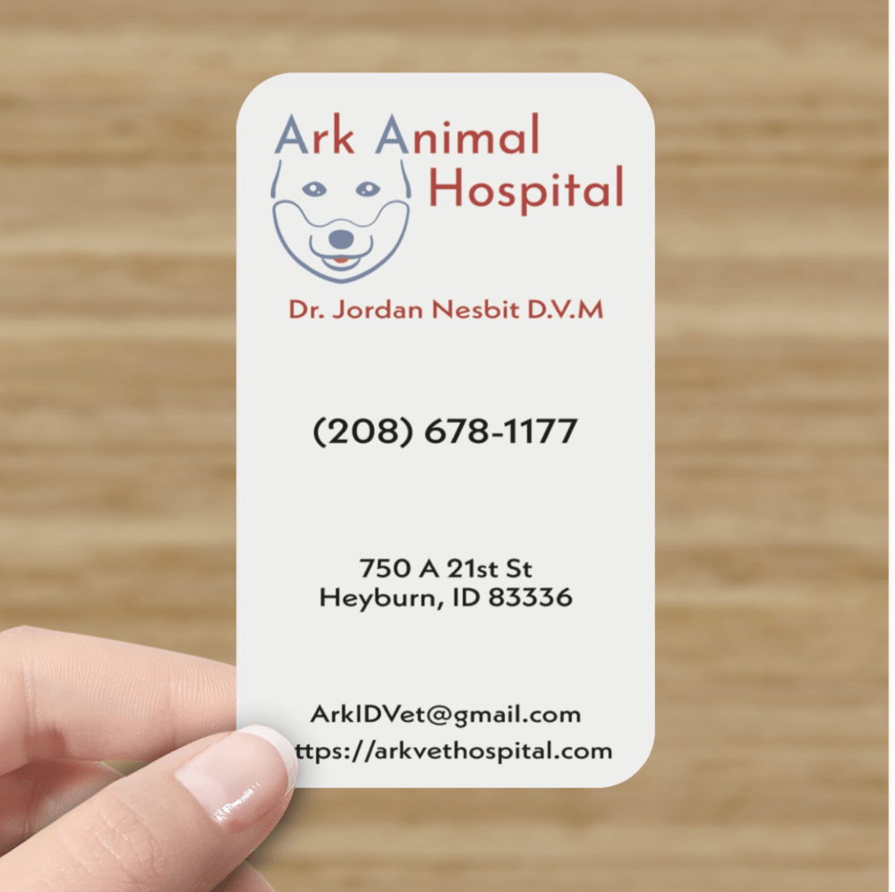 Business Cards - Vertical, Ark Animal Hospital