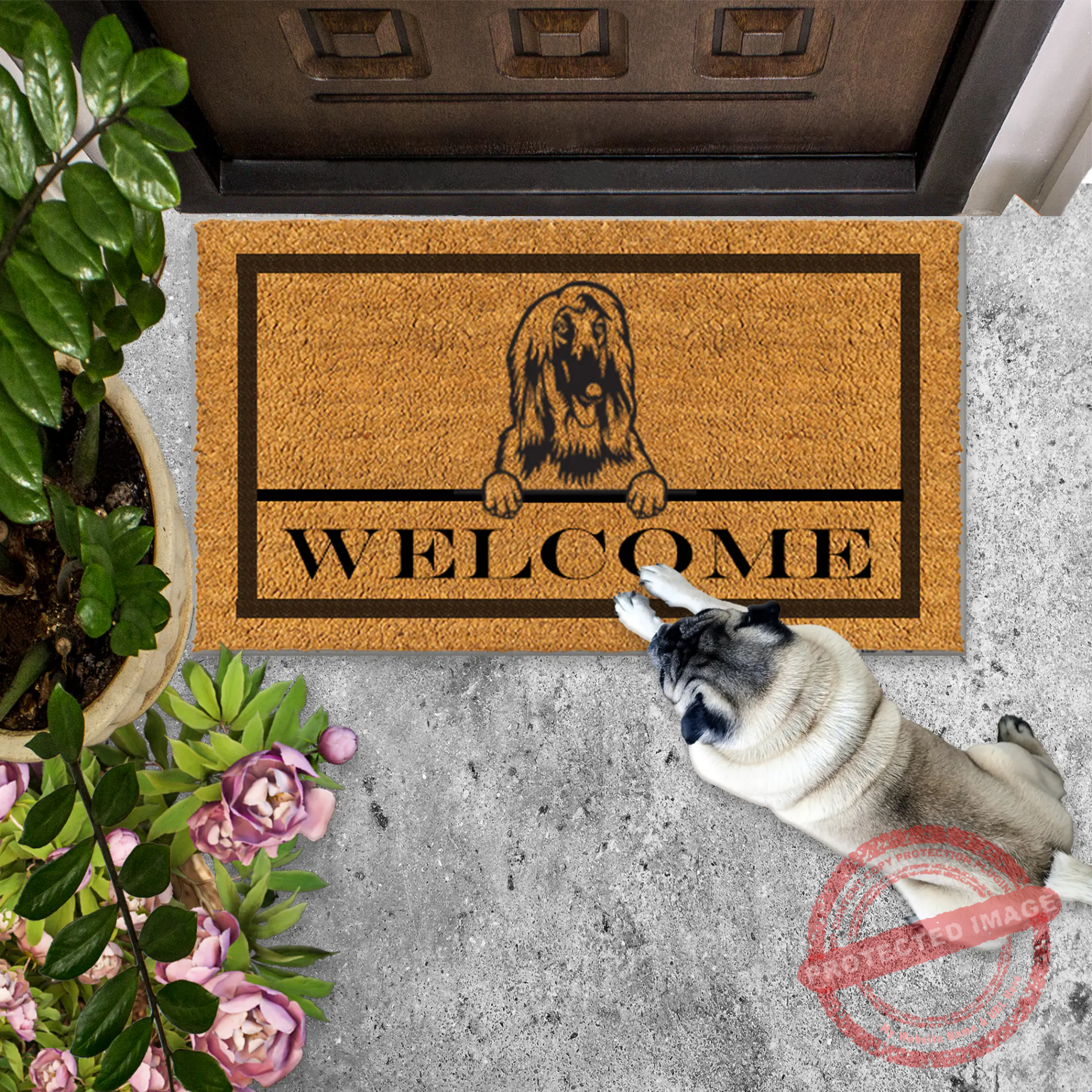 Afghan Hounds Mat Doormat