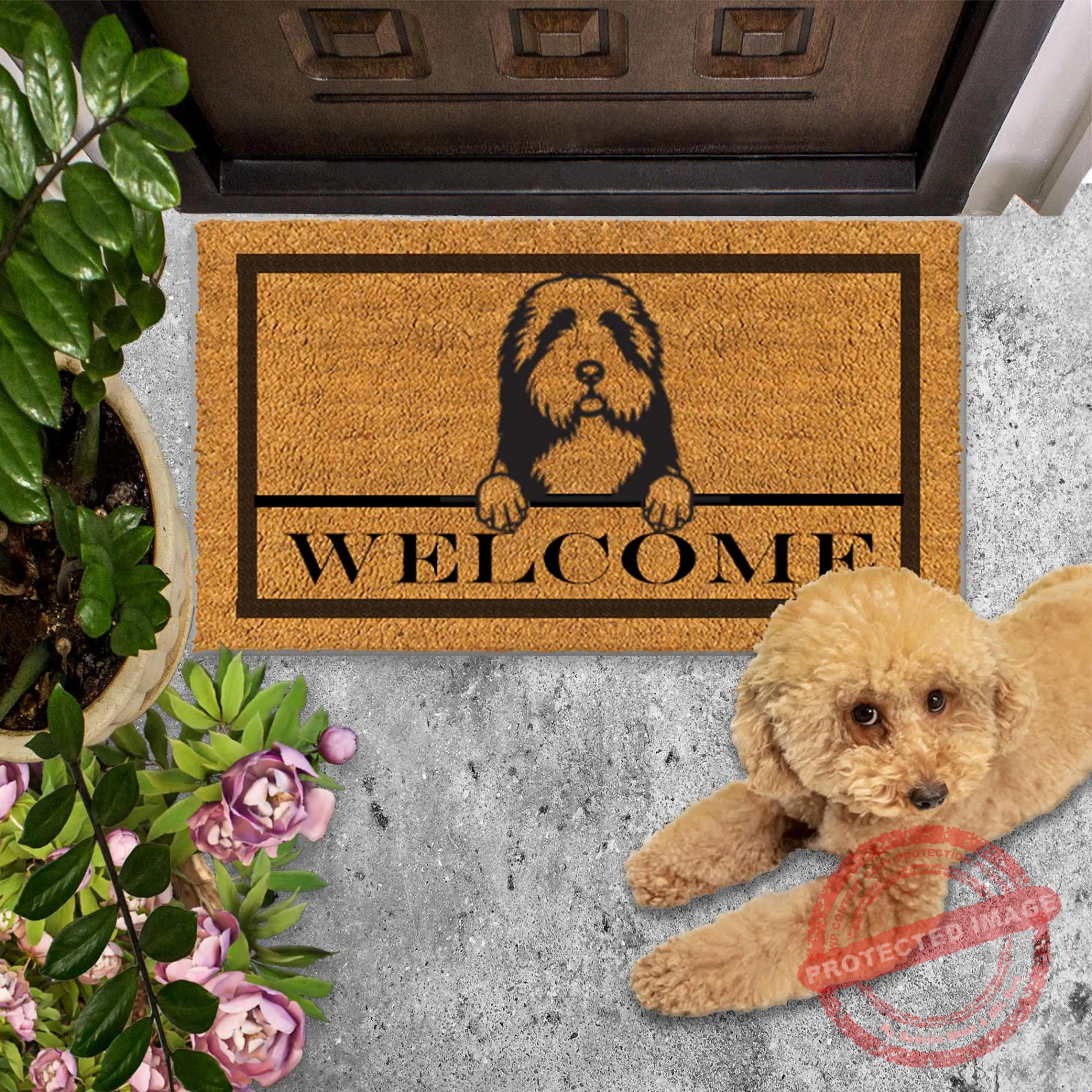Bearded Collies Mat Doormat
