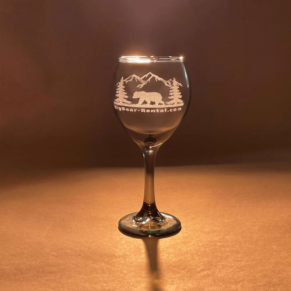 Custom Engraved Wine Glass, Company Customs