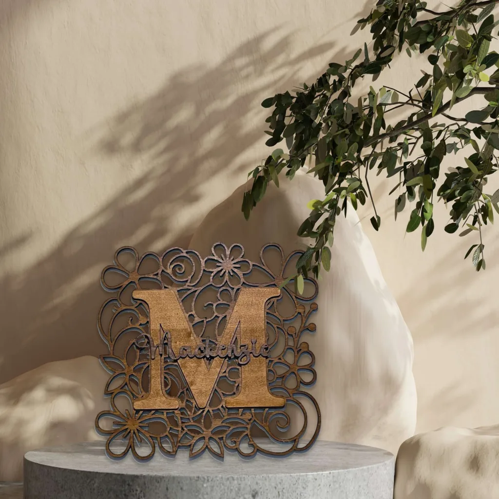 Floral Monogram Letter - A to Z