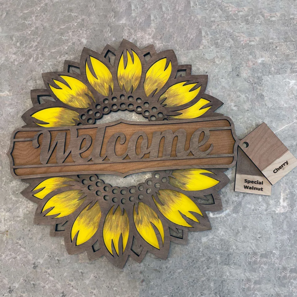 Radiant Sunflower Welcome Sign
